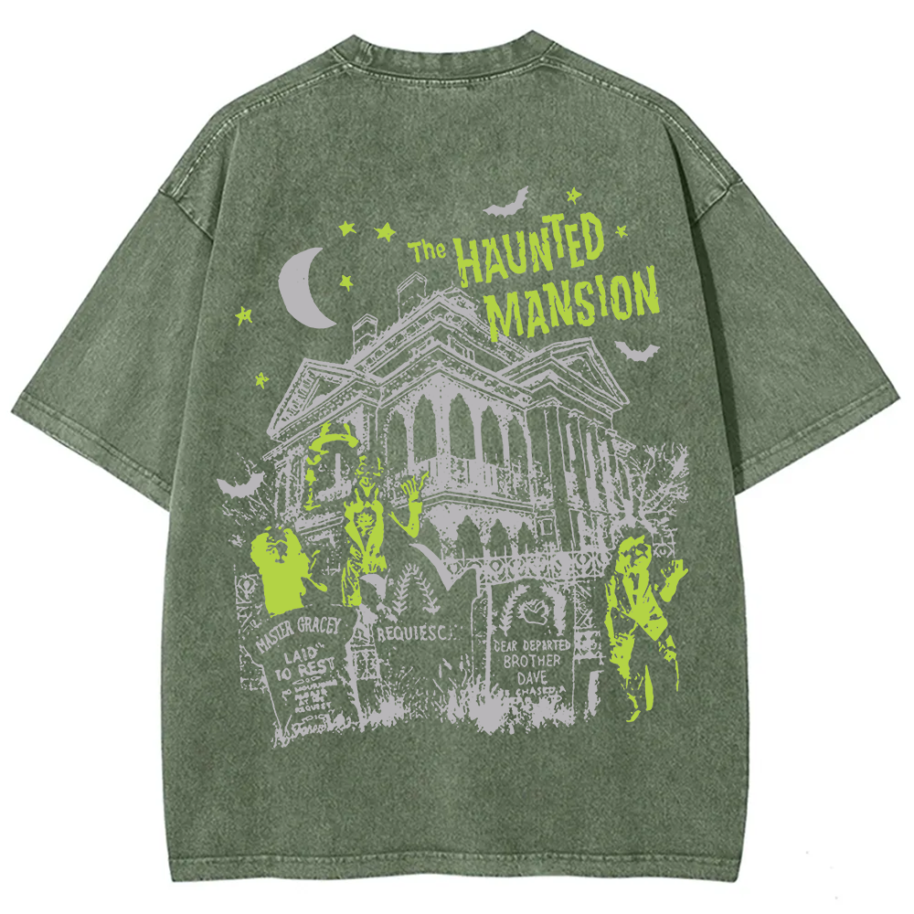 Unisex Vintage Washed The Haunted Mansion Movie T-Shirt