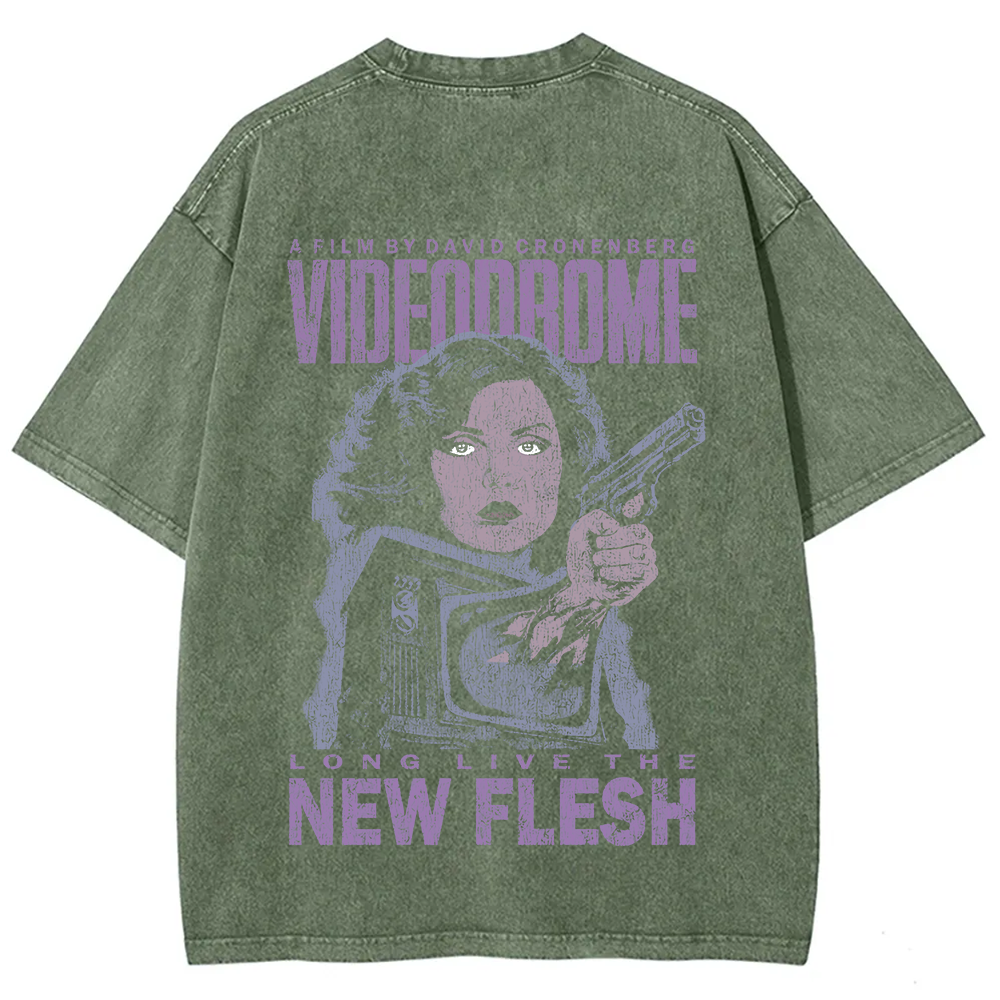 Unisex Vintage Washed Videodrome T-Shirt