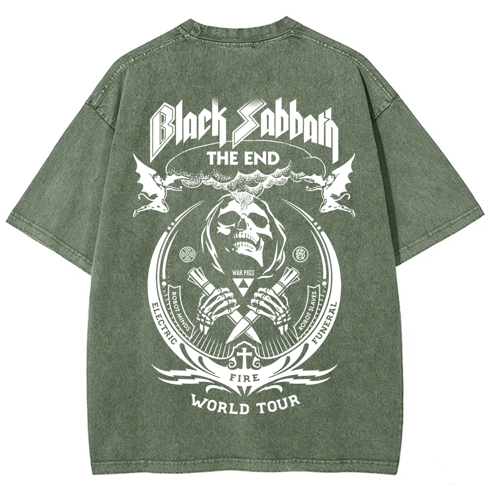 Unisex Vintage Washed Black Sabbath T-Shirt