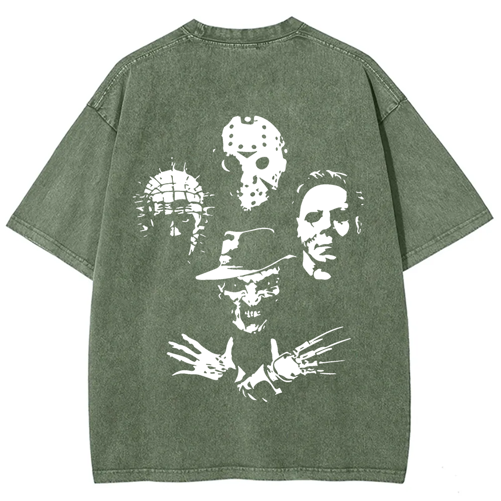 ?Horror Film t-Shirt Halloween Freddie Jason Hellraiser Grunge Rock Retro Black