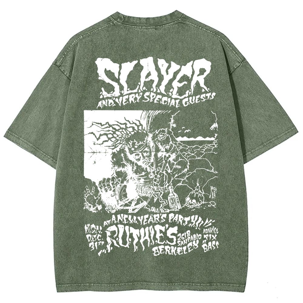 Unisex Retro Slayer Poster Printed t-Shirt