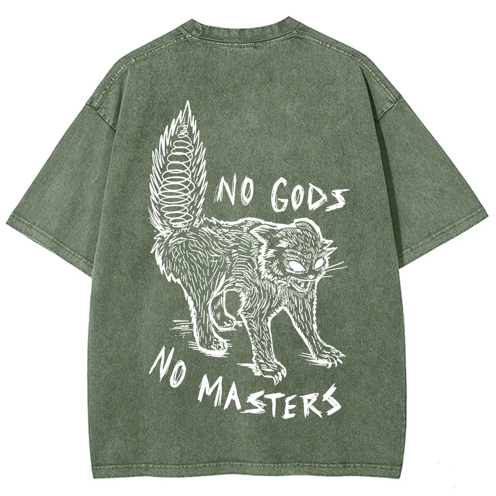 Unisex Vintage Washed No Gods No Masters t-Shirt
