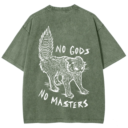 Unisex Vintage Washed No Gods No Masters t-Shirt