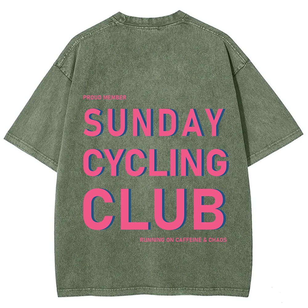 Sunday Cycling Club Unisex Fit Washed T-Shirt