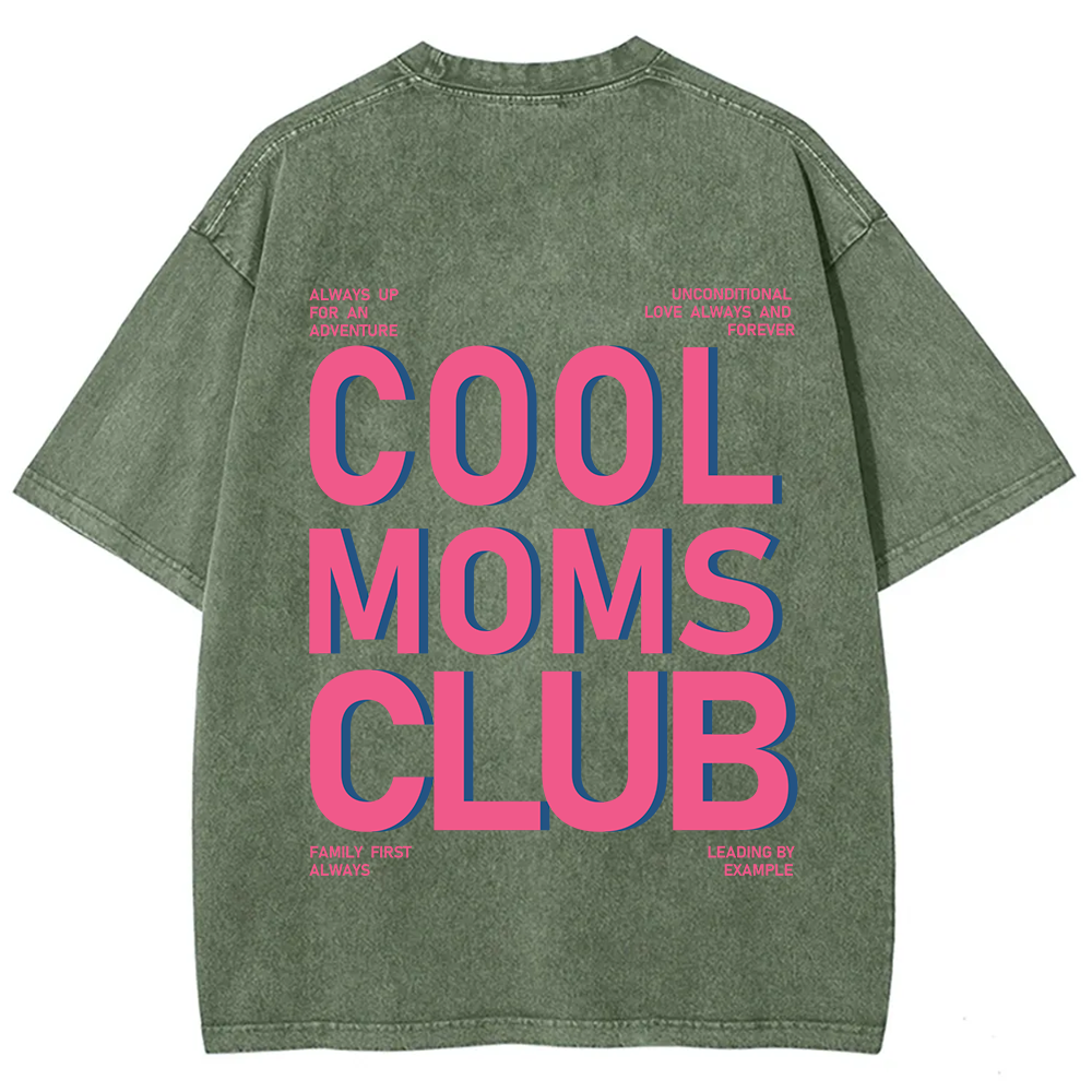 Cool Moms Club Unisex Fit Washed T-Shirt