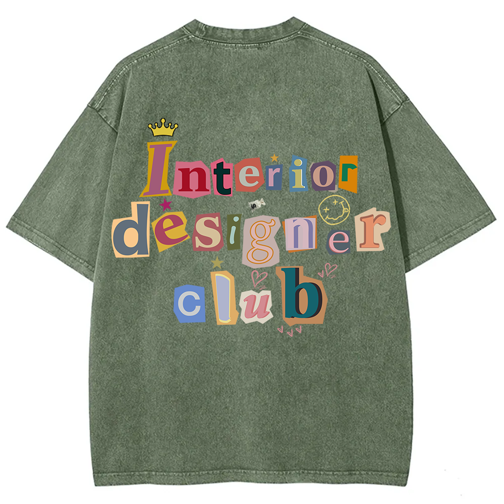Interior Designer Club Unisex Fit Washed T-Shirt?