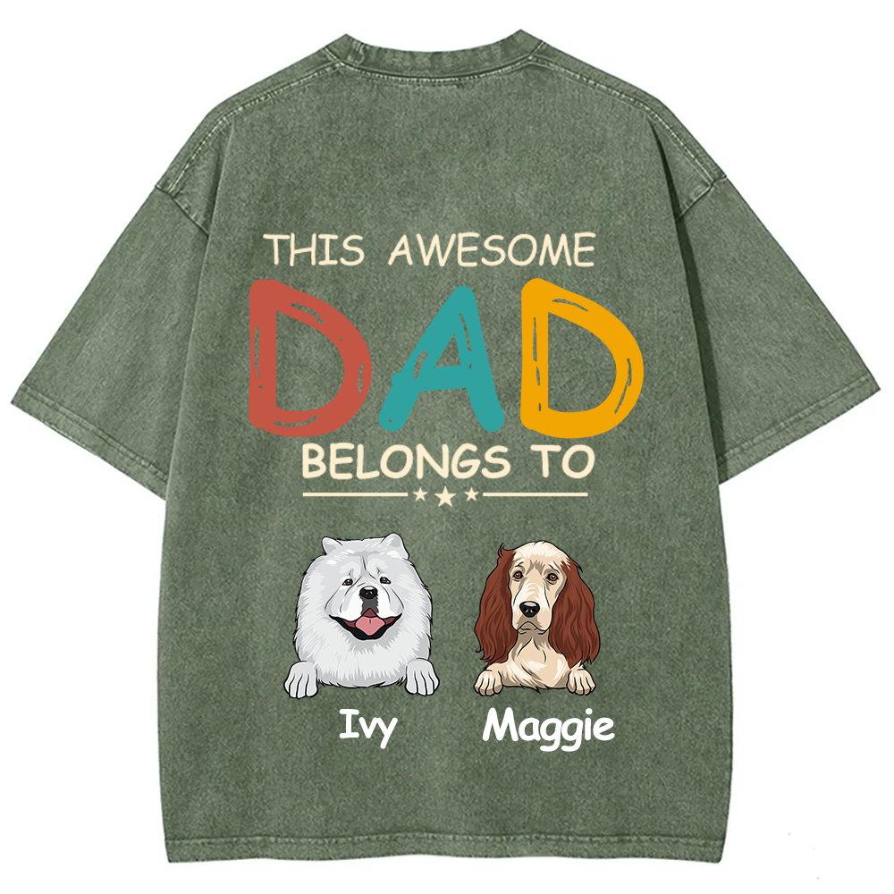 This Awesome Mom/Dad Belongs To - Personalized Custom Unisex  T-shirt