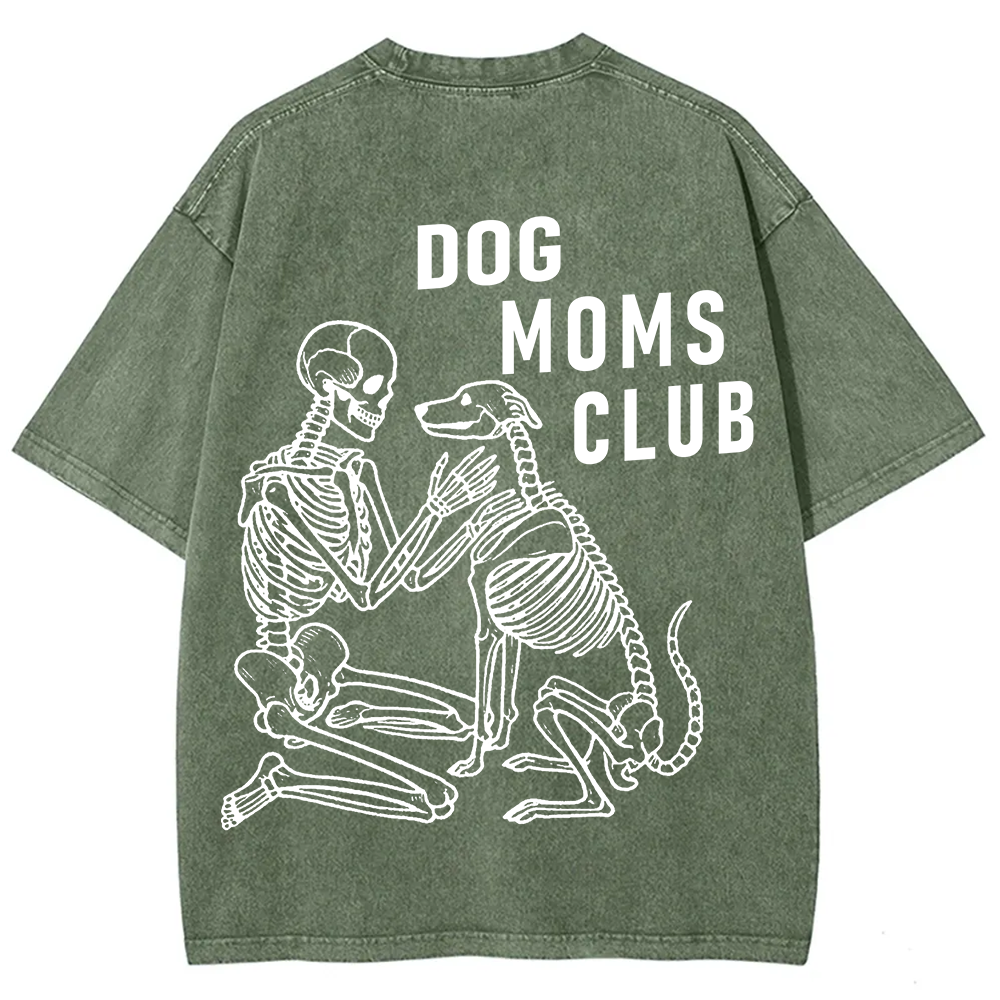 Dog Moms Club Unisex Fit Washed T-Shirt?