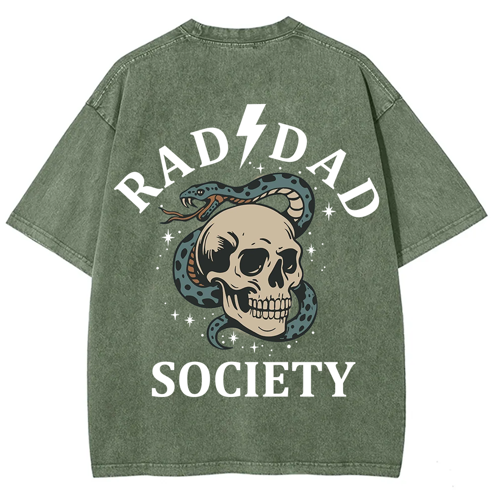 Rad Dad Society Unisex Fit Washed T-Shirt