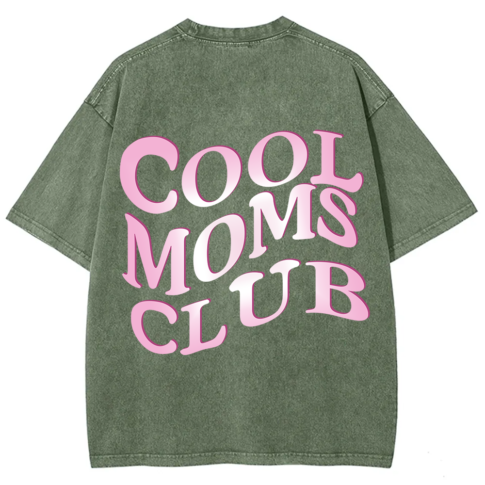 Cool Moms Club Snowflake Vintage Washed T-Shirt