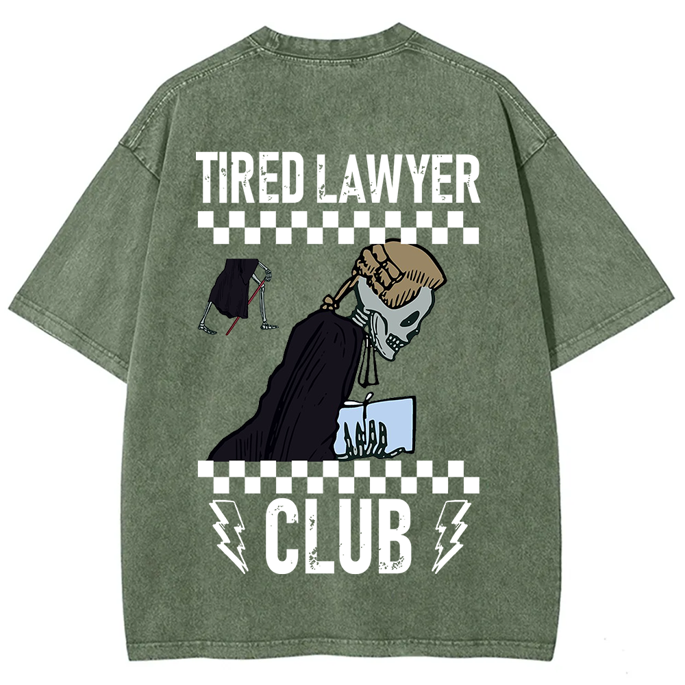 Tired Lawyer Club Unisex Fit Washed T-Shirt?