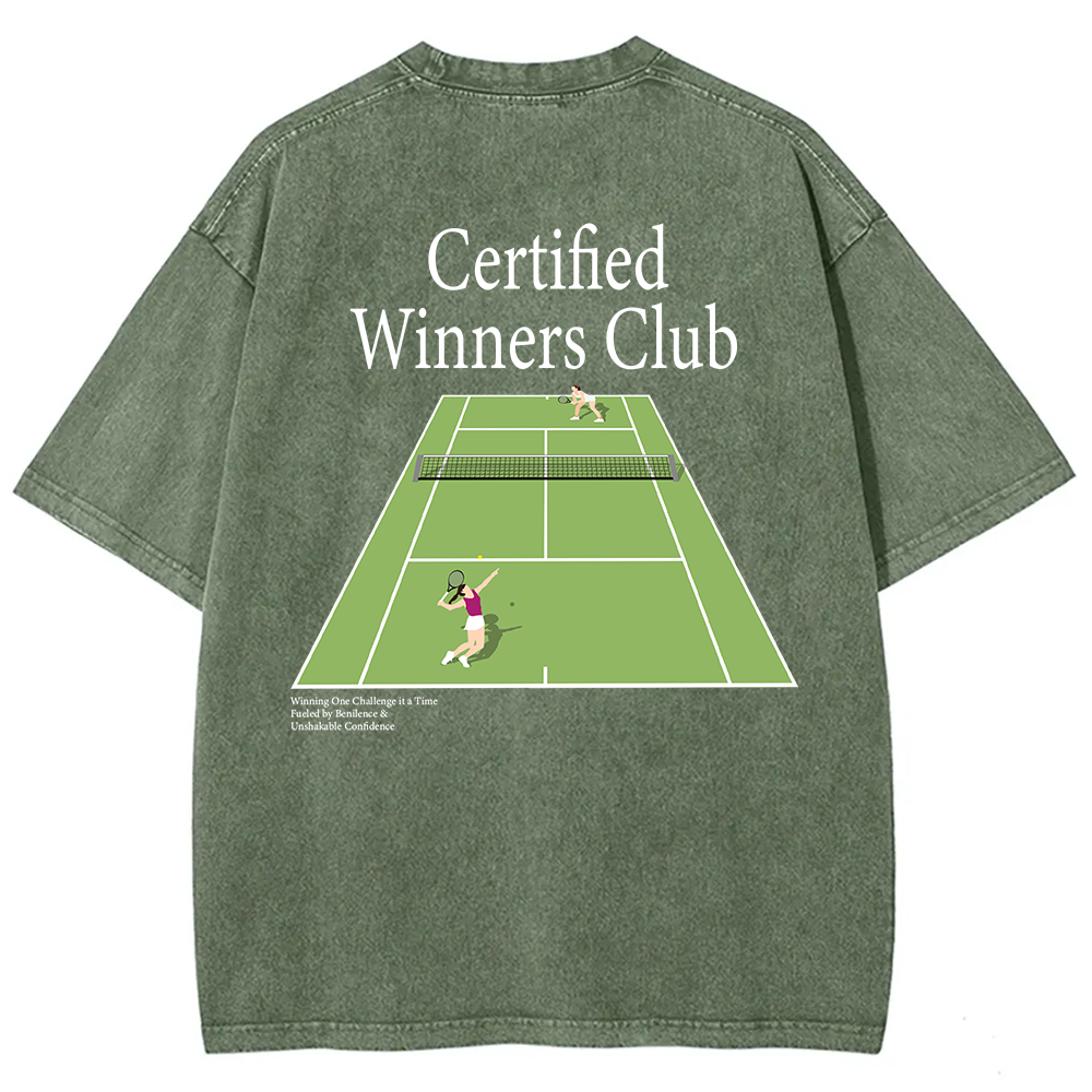Certified Winners Club Unisex Fit Washed T-Shirt