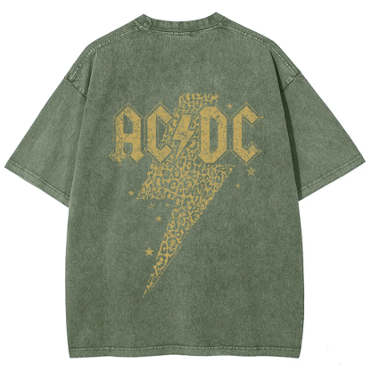 Unisex Vintage Washed ACDC t-Shirt