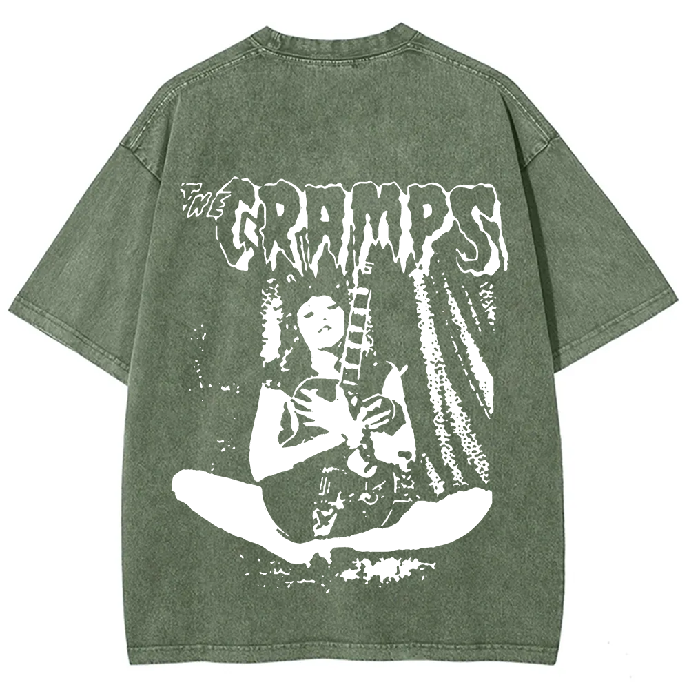 Unisex Vintage The Cramps Band Female guitarist t-Shirt