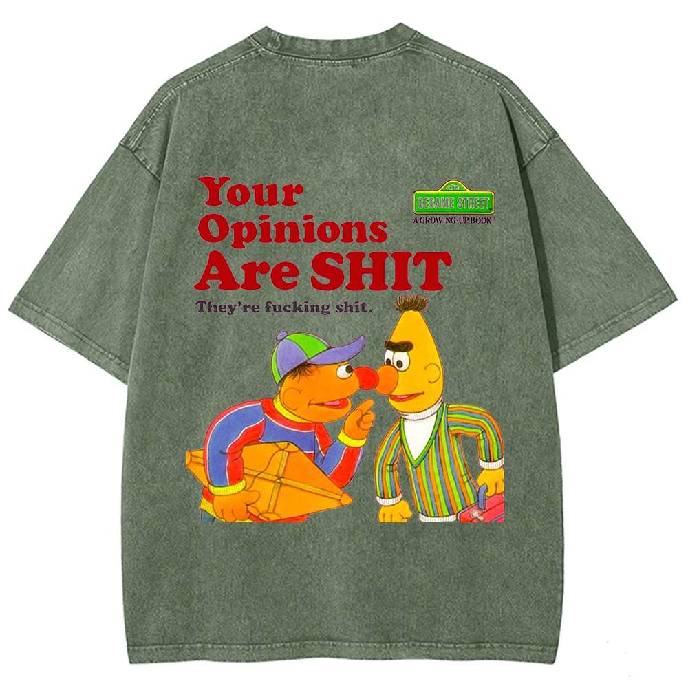 Sesame Street Your Opinions Are SHIT Casual Printed t-Shirt
