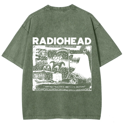 Unisex Cotton Radiohead Rock Band t-Shirt