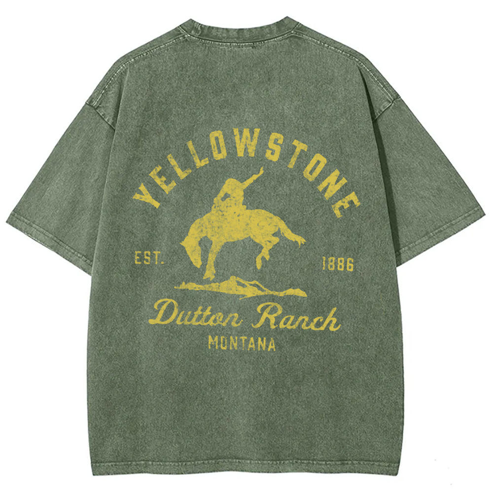 Unisex Vintage Washed Yellowstone Dutton Ranch t-Shirt