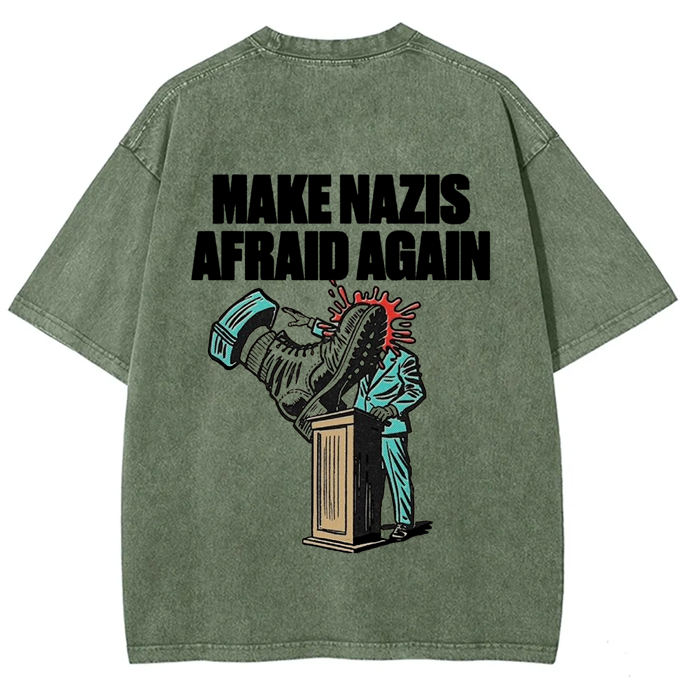 Vintage Washed Make Nazis Afraid Again t-Shirt