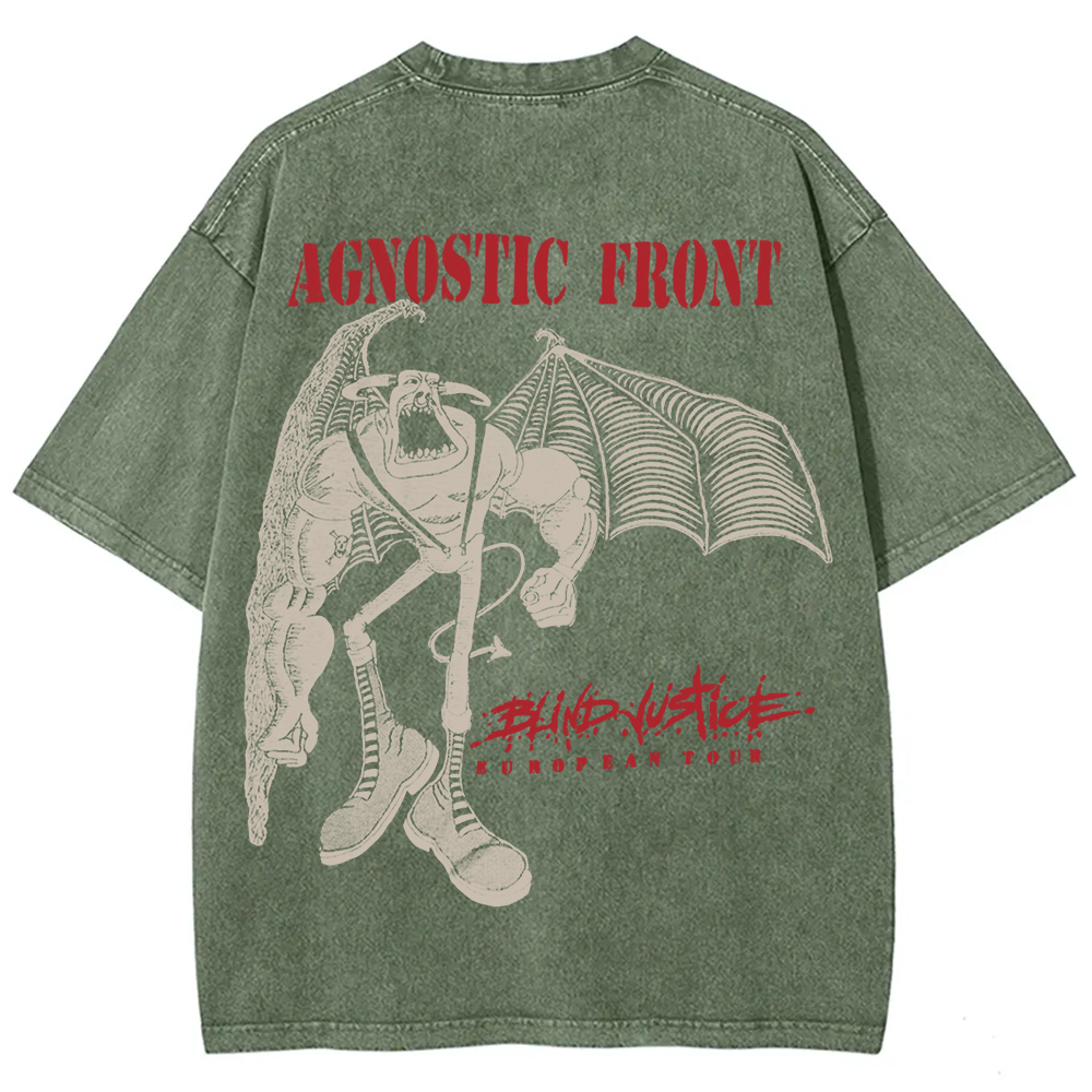Agnostic Front Band Washed t-Shirt
