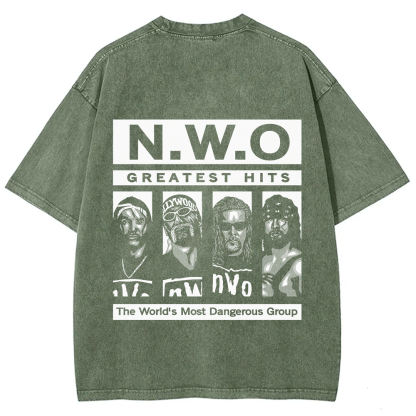 WCW NWO - Classic New World Order Washed t-Shirt