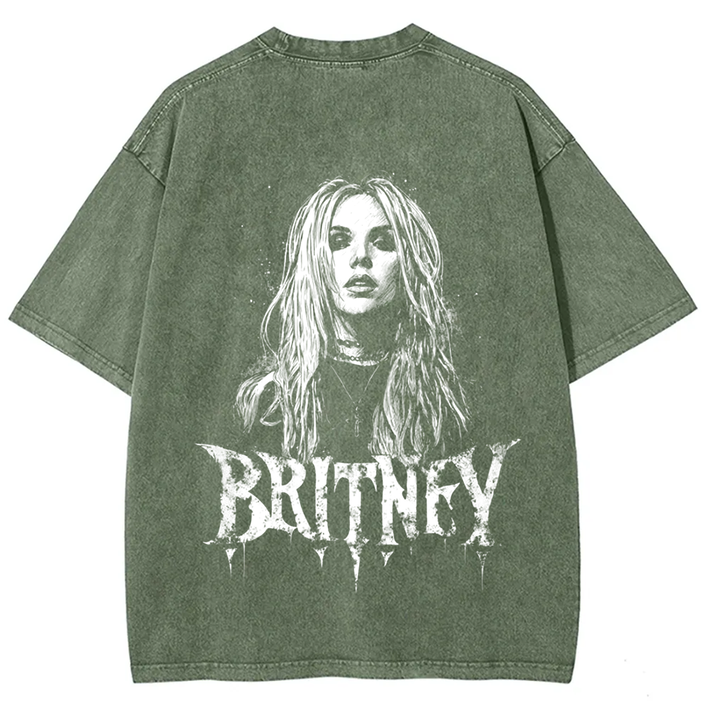 Unisex Vintage Washed   Britney Singer t-Shirt