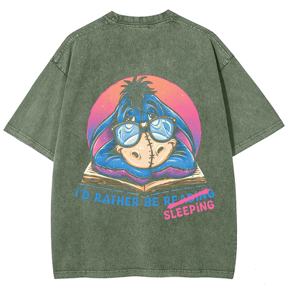 Unisex Vintage Washed Rather Be Sleeping  t-Shirt