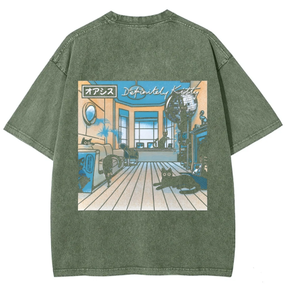 Unisex Vintage Washed Definitely Kitty t-Shirt