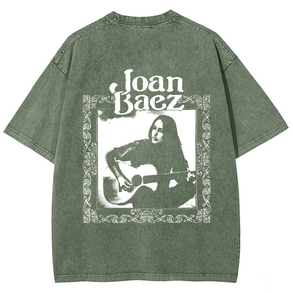 Unisex Vintage Washed Joan Baez Singer t-Shirt