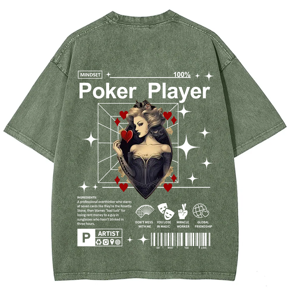 Poker Player Unisex Fit Washed T-Shirt
