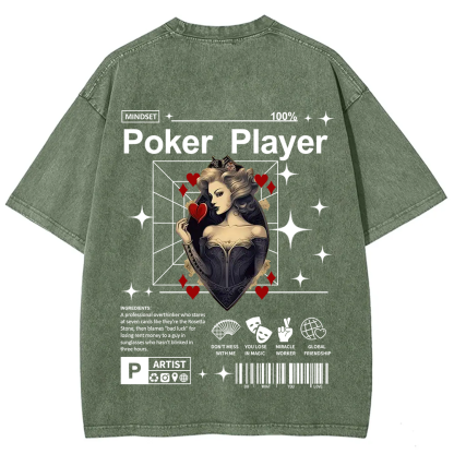 Poker Player Unisex Fit Washed T-Shirt