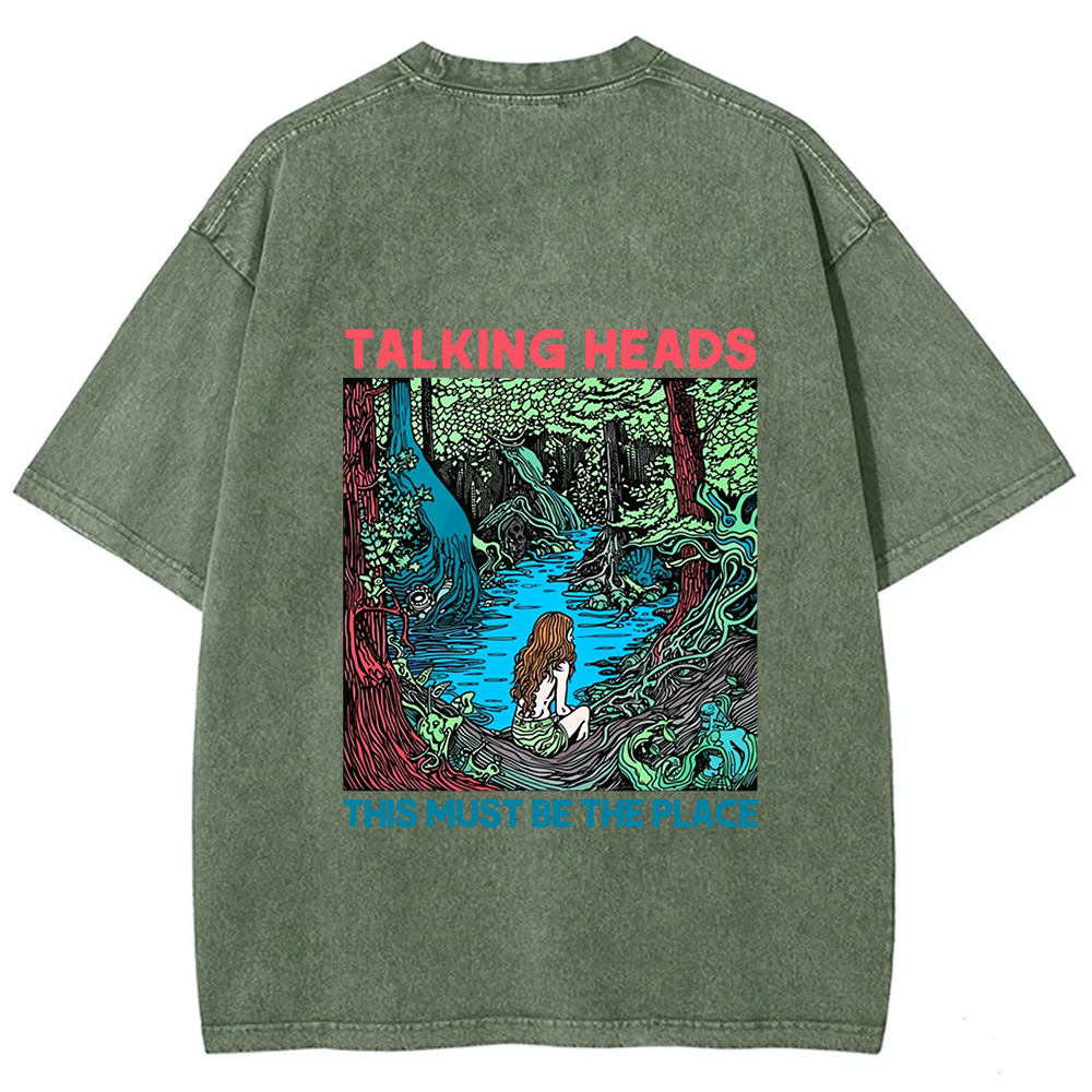 Unisex Vintage Talking Heads Band Casual Printed t-Shirt