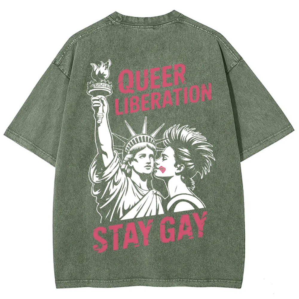 Unisex Vintage Queer Liberation Stay Gay t-Shirt