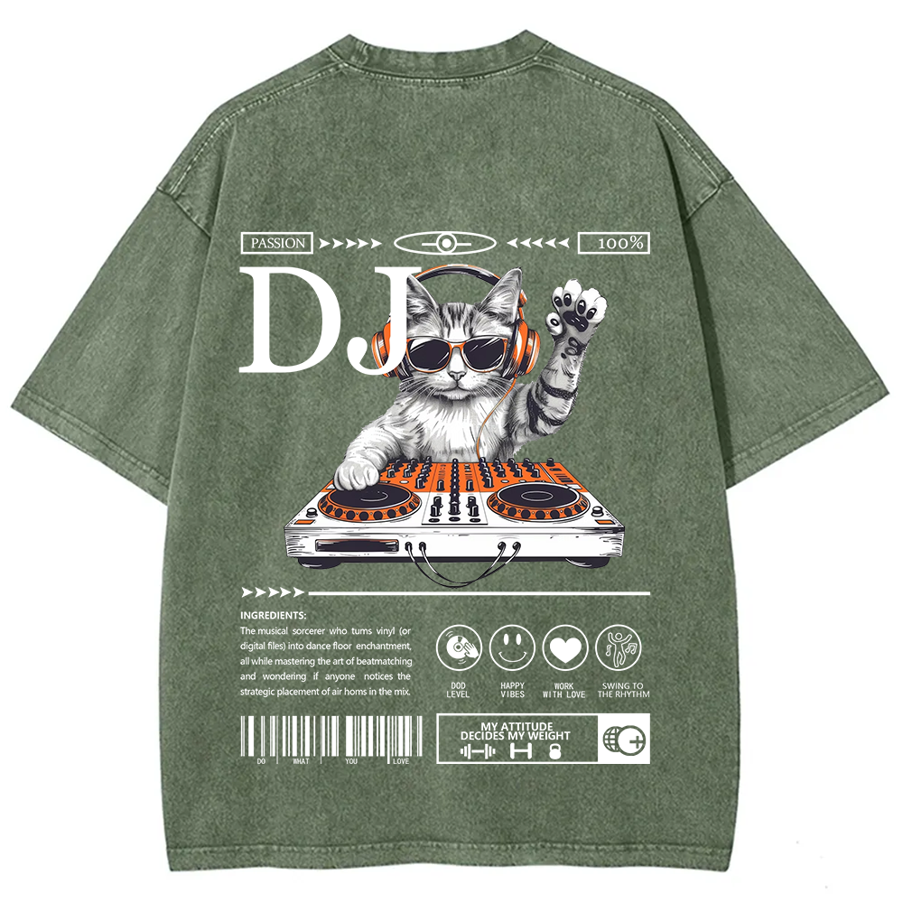 DJ Unisex Fit Washed T-Shirt