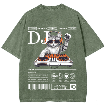 DJ Unisex Fit Washed T-Shirt