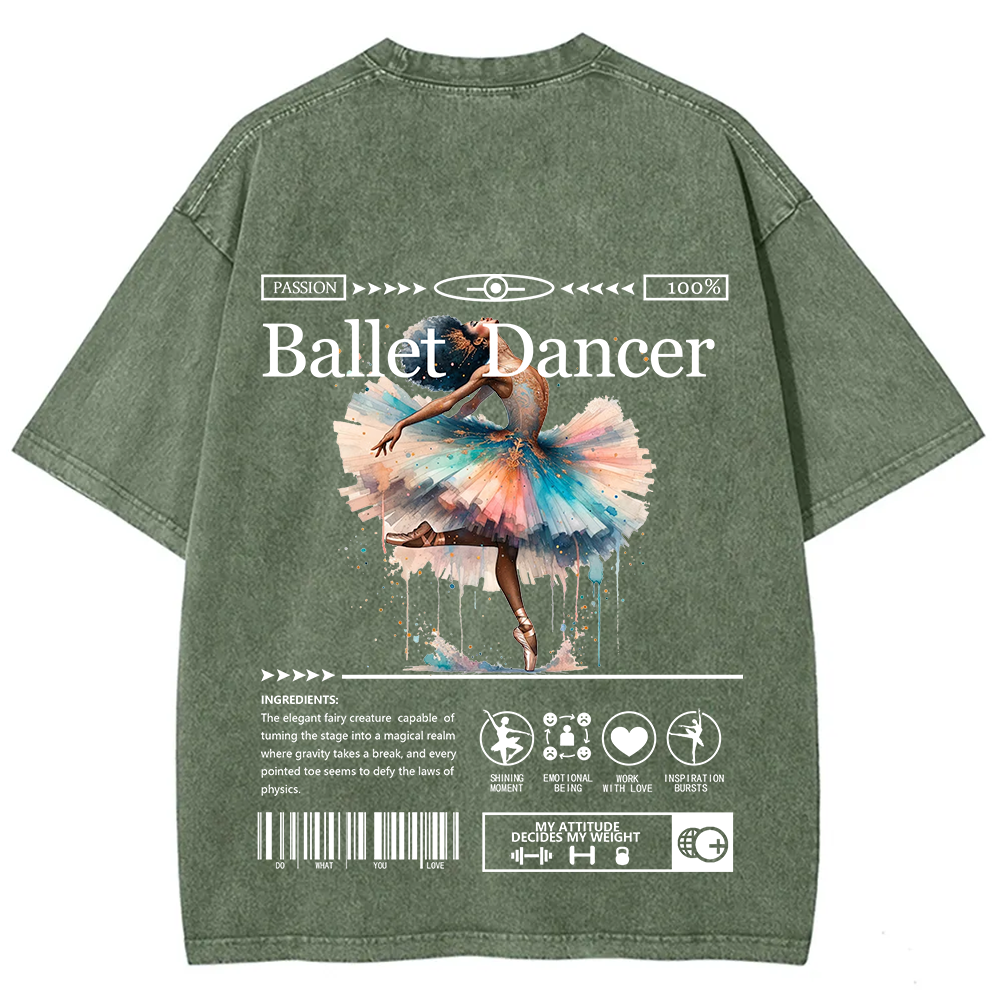 Ballet Dancer Unisex Fit Washed T-Shirt