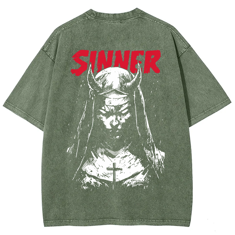 Unisex Vintage Sinner Nun t-Shirt