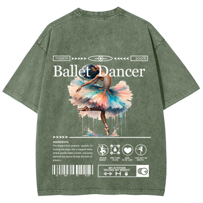 Ballet Dancer Unisex Fit Washed T-Shirt
