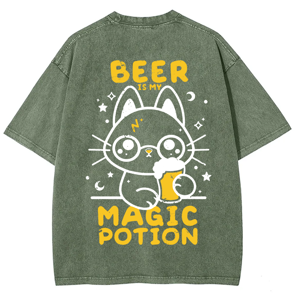 Unisex Vintage Beer Is My Magic Potion Music t-Shirt