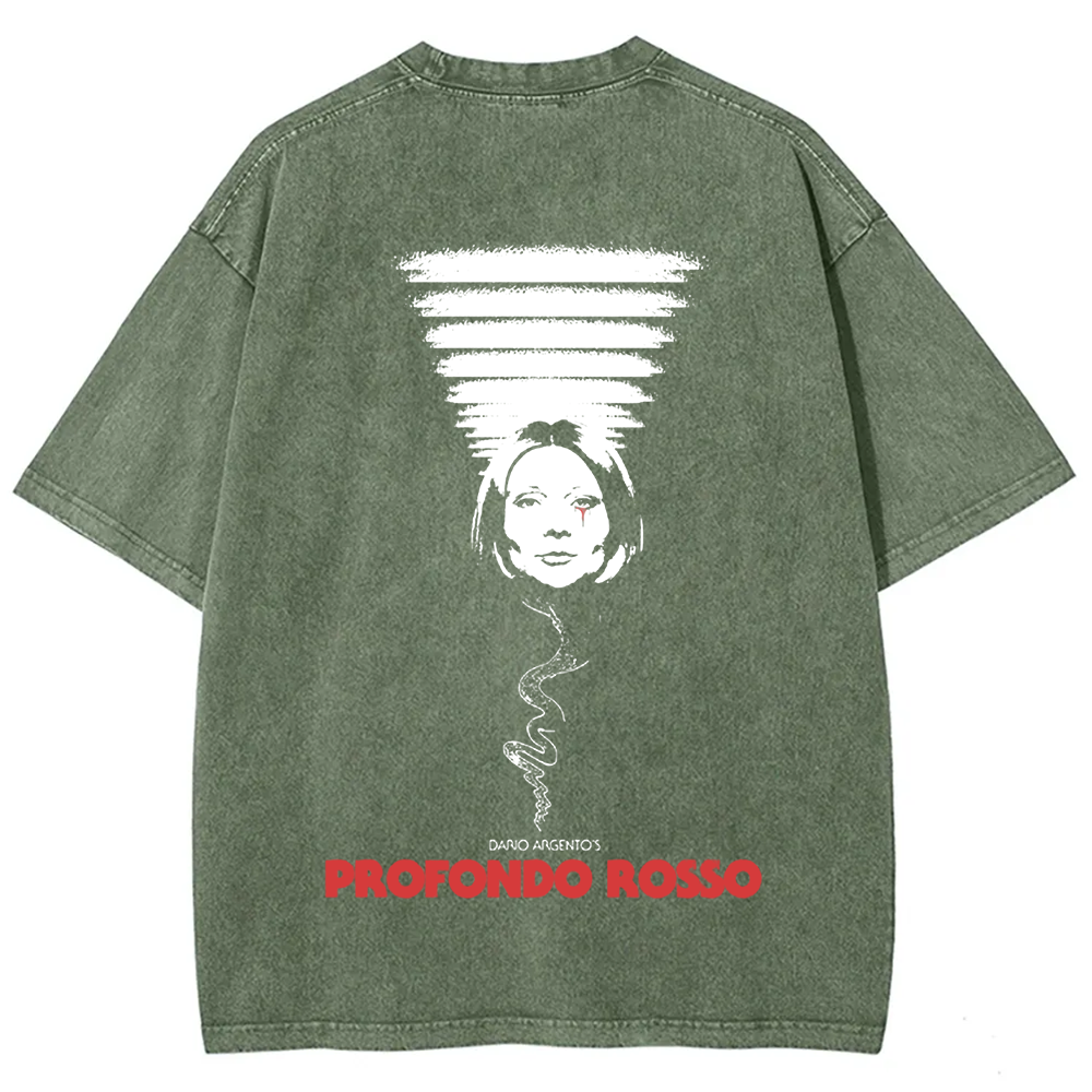 Unisex Vintage Deep Red Horror Movie t-Shirt