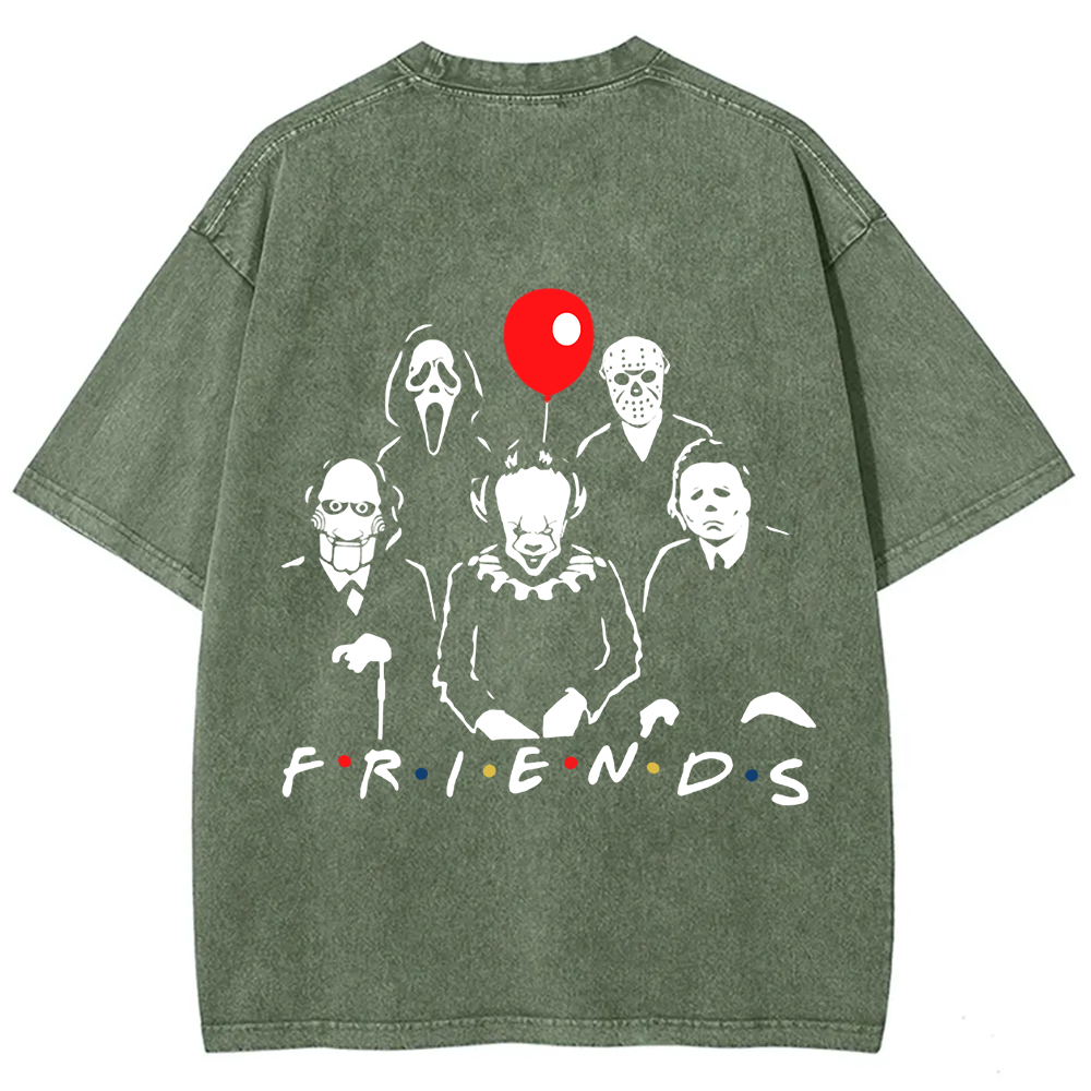 Unisex Vintage Friends Halloween SVG Horror Movie t-Shirt