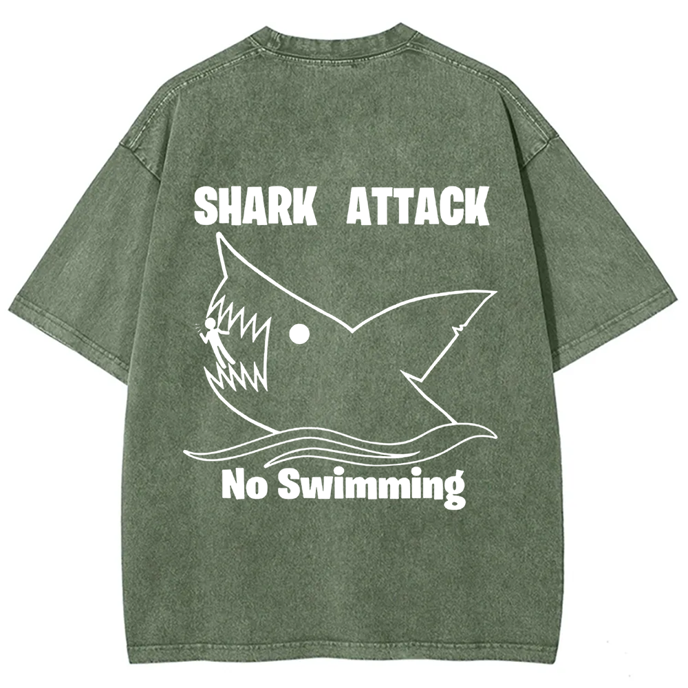 Unisex Vintage Shark Attack funny t-Shirt