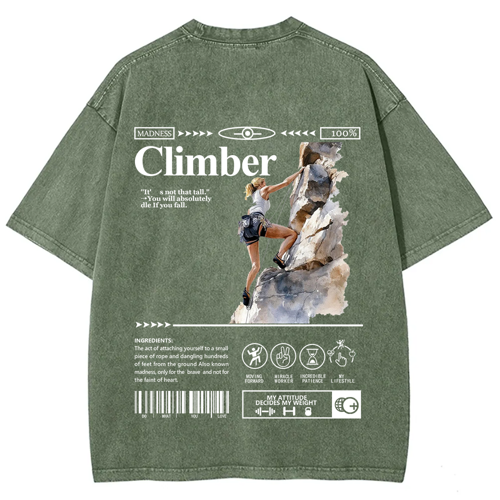 Climber Unisex Fit Washed T-Shirt