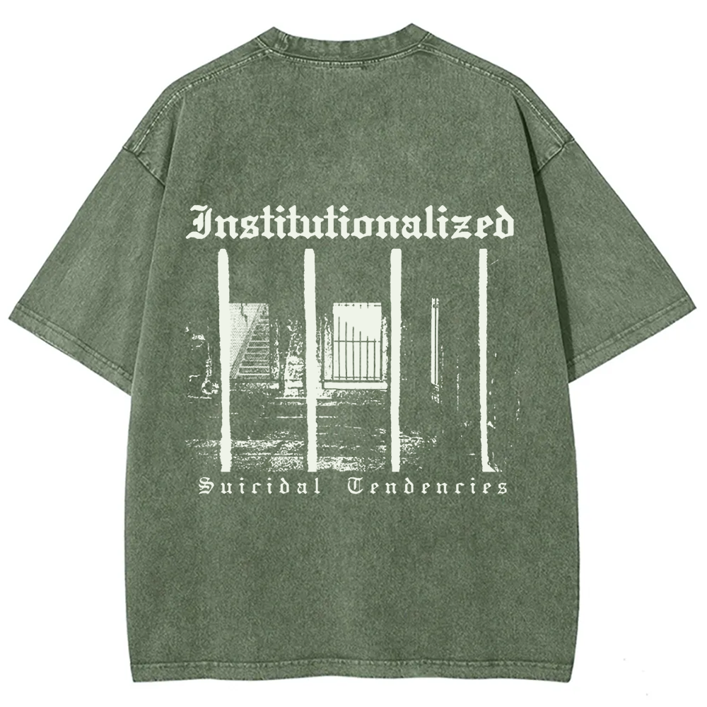 Unisex Vintage  Suicidal Tendencies Band Institutionalized t-Shirt
