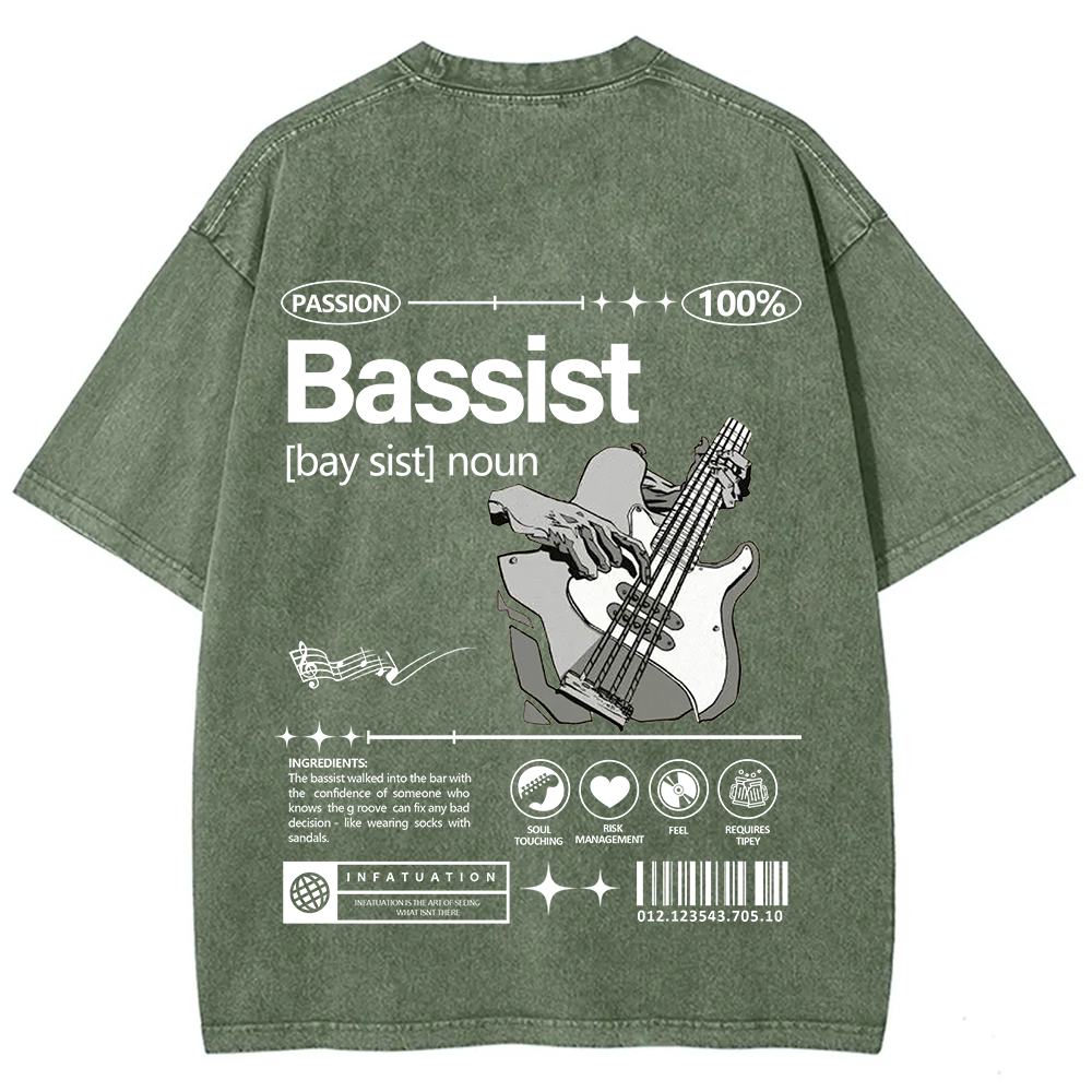 Bassist Unisex Fit Washed T-Shirt