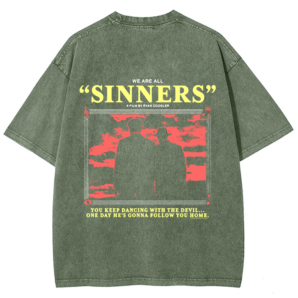 Unisex Vintage Sinners Horror Movie t-Shirt