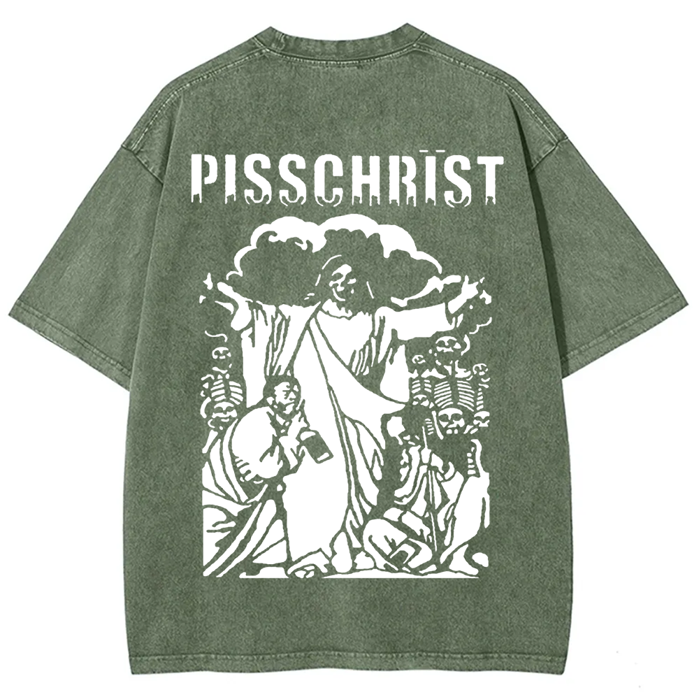 Unisex Vintage Pisschrist Band t-Shirt