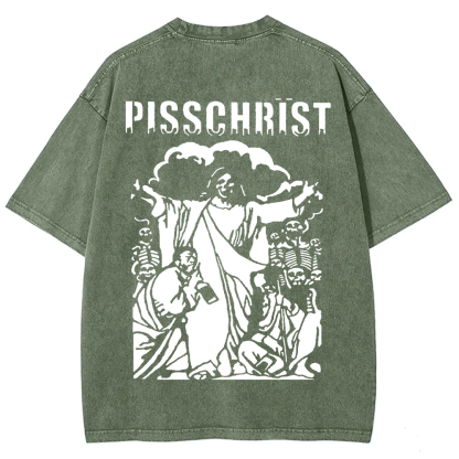 Unisex Vintage Pisschrist Band t-Shirt