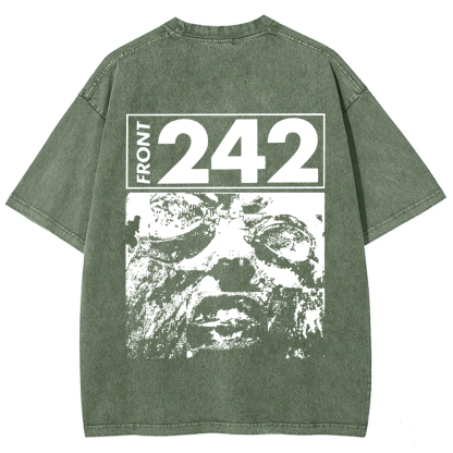 Unisex Vintage  Front 242 Rock Band  t-Shirt