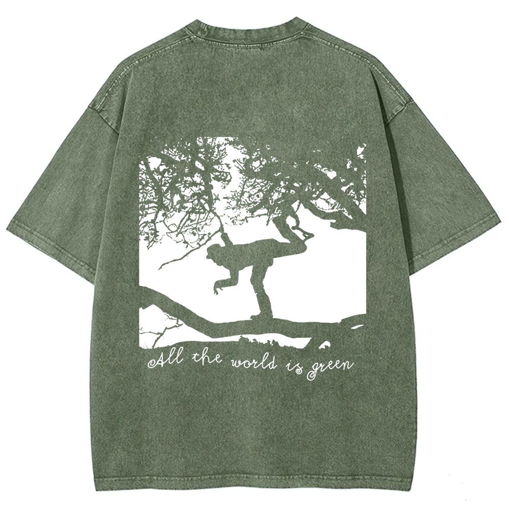 Unisex Vintage  Tom Waits - All the World is Green Music t-Shirt
