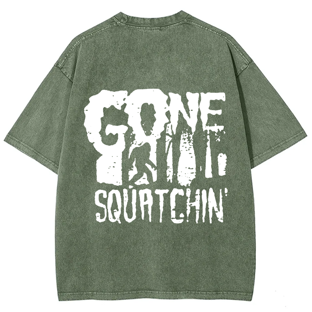 Unisex Vintage Gone Squatching Funny Big Foot t-Shirt